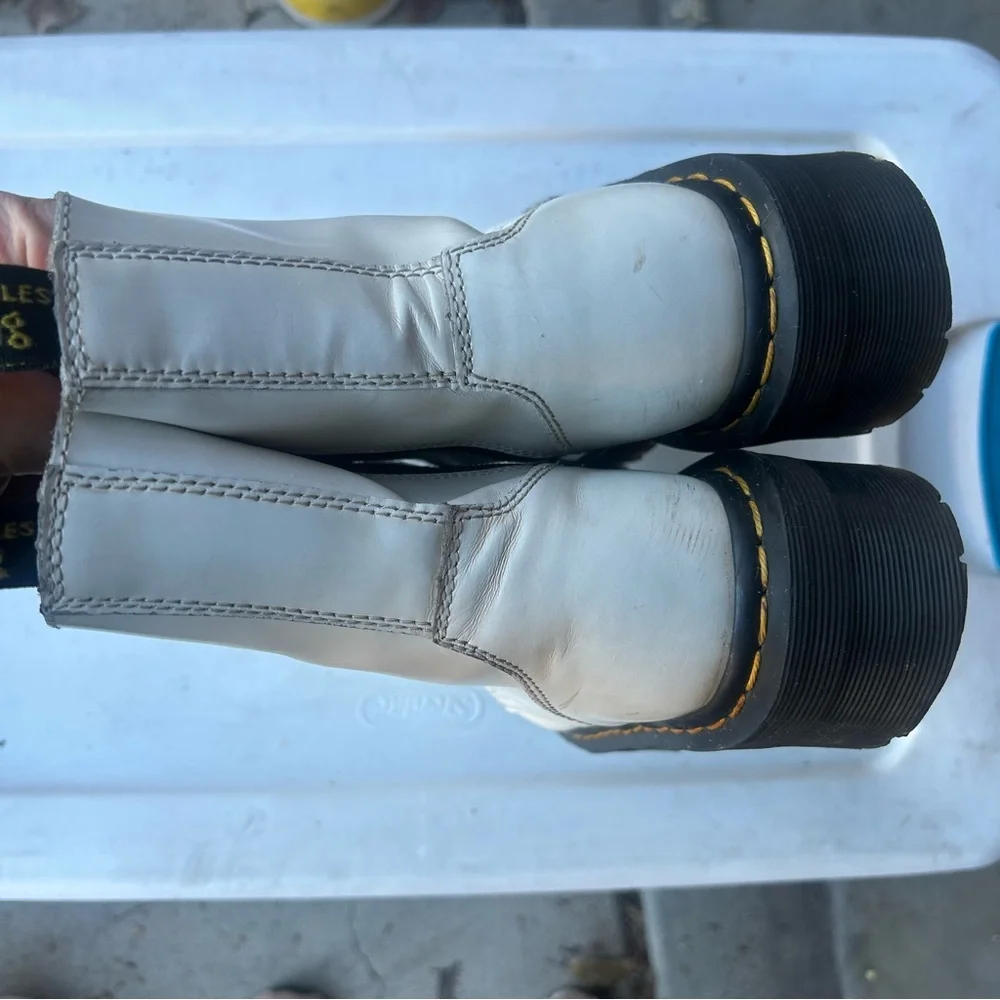 Dr. Martens Jadon smooth leather White‎ Combat platform Boots